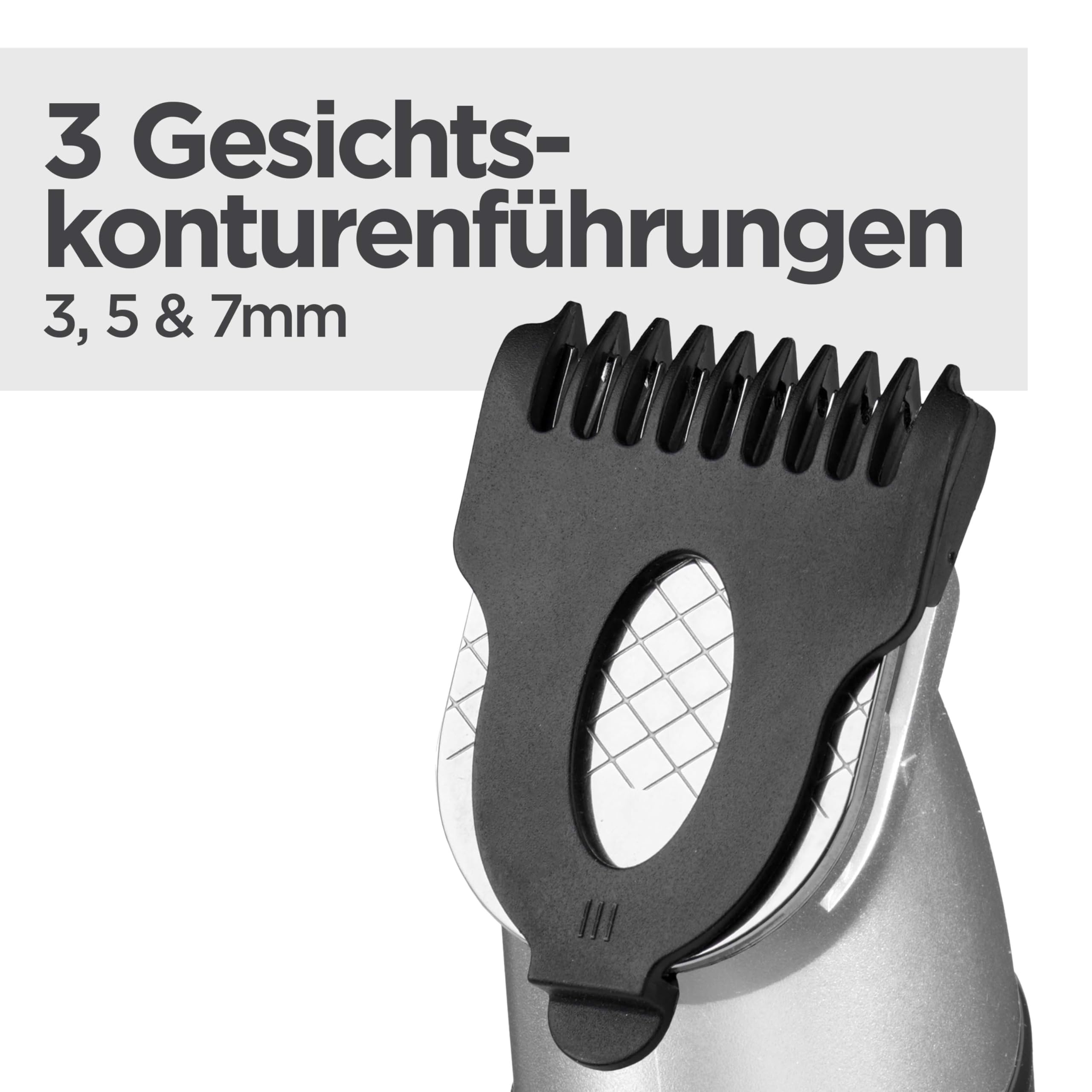 BaByliss Lithium Power 11-in-1 Multi-Trimmer MT812E kabelloses Grooming-Kit Barttrimmer Nasenhaarschneider wasserdicht Schwarz/Grau