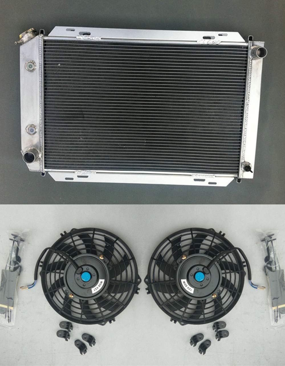Aluminum radiator & 2 X Fans for FORD MUSTANG 1979-1993 80 81 82 83 84 85 86 87 88