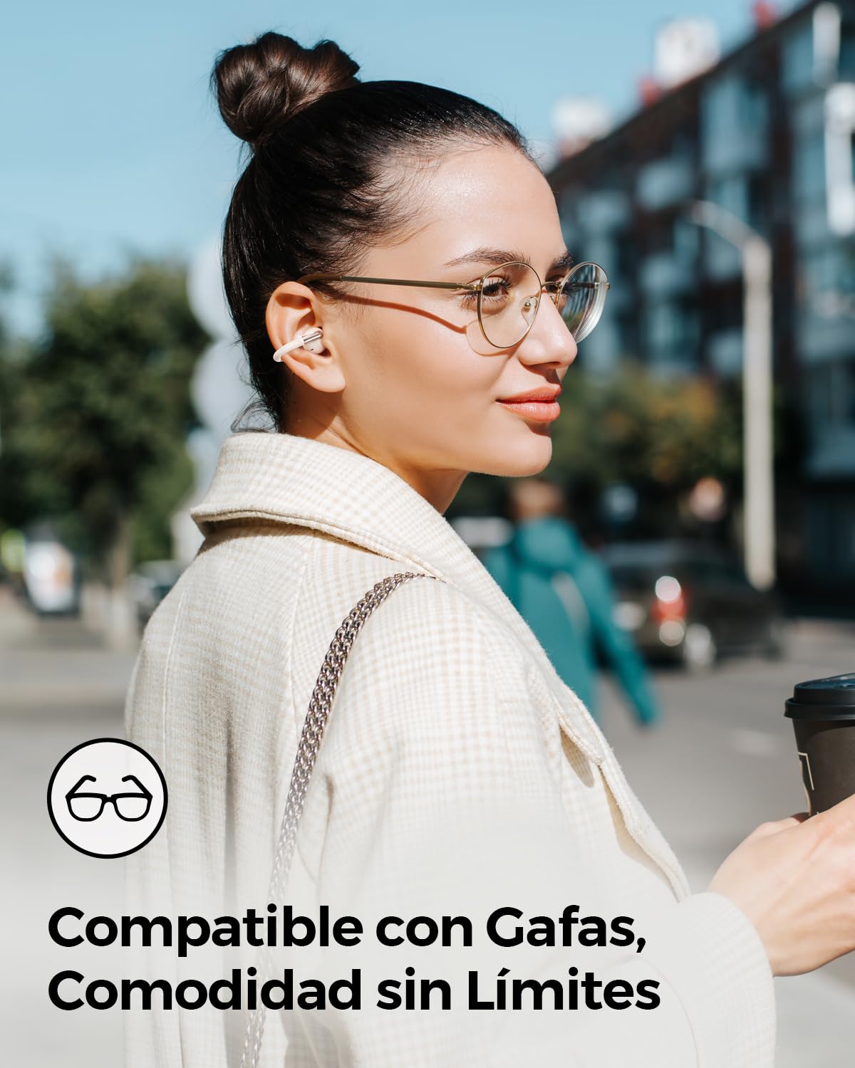SoundPEATS Clip1 Auriculares Abiertos con Hi-Res y LDAC, Auriculares con Clip Dolby Audio, 40 h de Autonomía con Carga Rápida, BT 5.4 Multipunto, IPX5, Diseño Ligero y Cómodo con Detección en el Oído