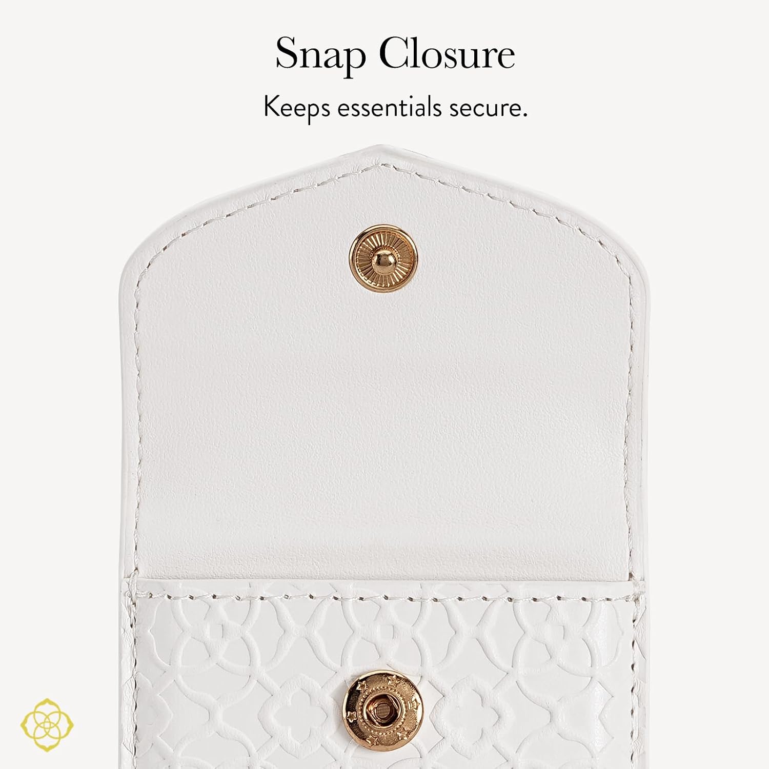 Kendra Scott Snap MagSafe Wallet/Card Holder - Compatible with MagSafe Phones and Cases - White