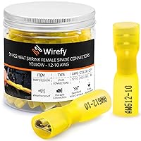 Vista 16 de Wirefy Conectores de pala termorretráctiles – Conectores de alambre de 3 vías – Conectores de doble pala – Terminales de desconexión rápida