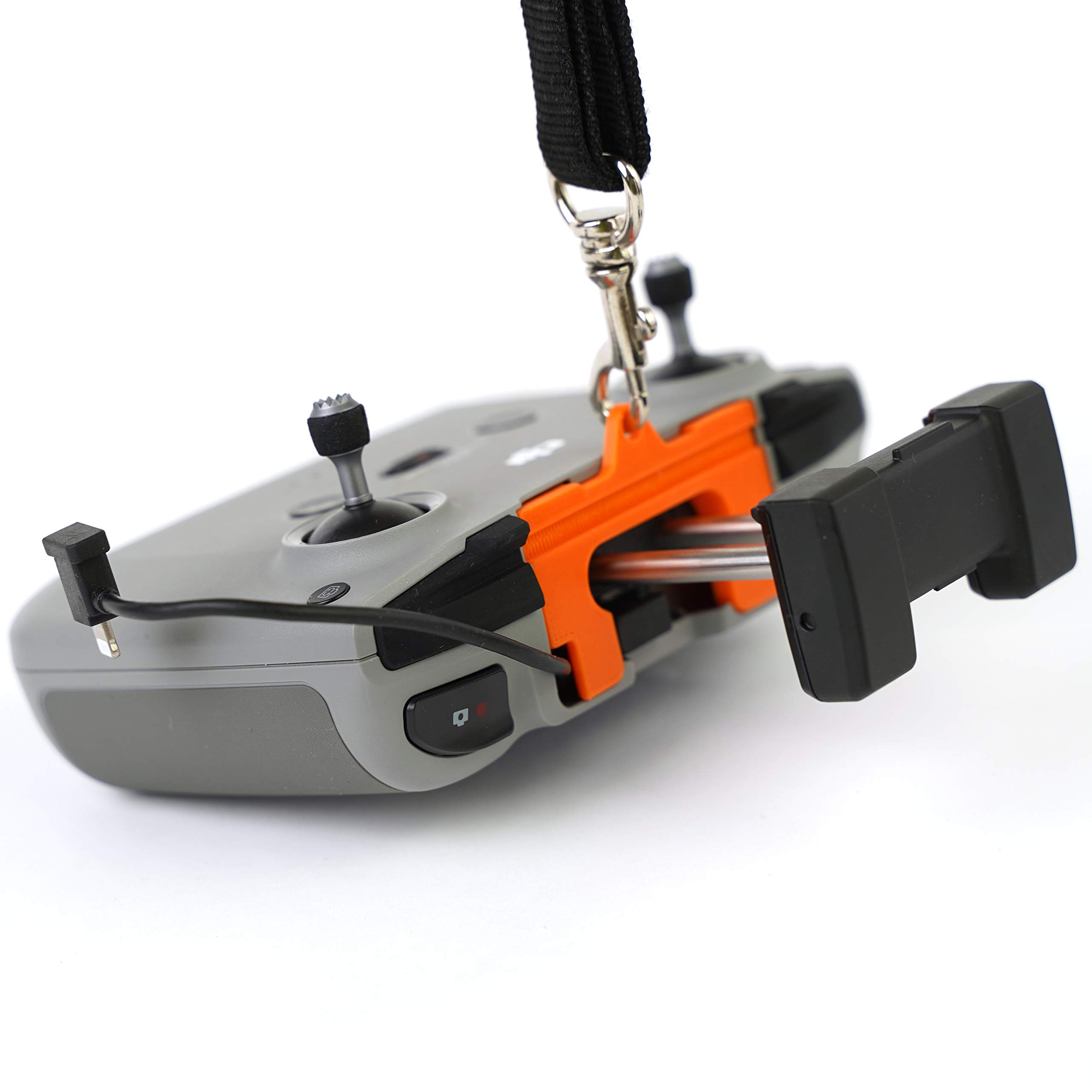Zacharias P. Piastra Di Supporto Con Attacco Per Tracolla Per Telecomando DJI Mini 2 - Stampata In 3D, Made In Germany, Colore Nero