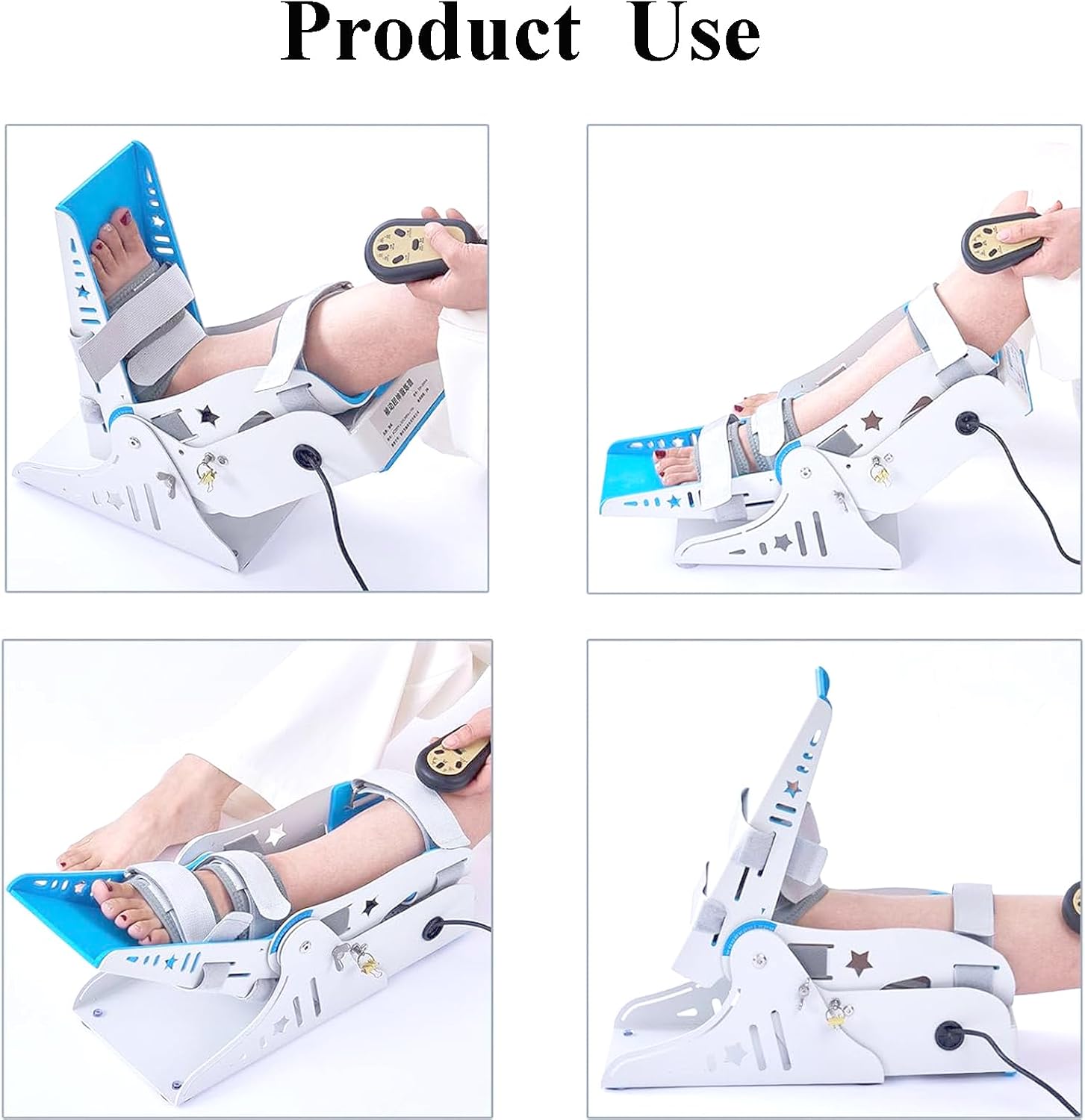 Electric Ankle Rehabilitation Trainer, Ankle Joint Rehabilitation Training Device, 3-Speed Speed Regulation, Bidirectional Training, Improve Joint Strength and Flexibility