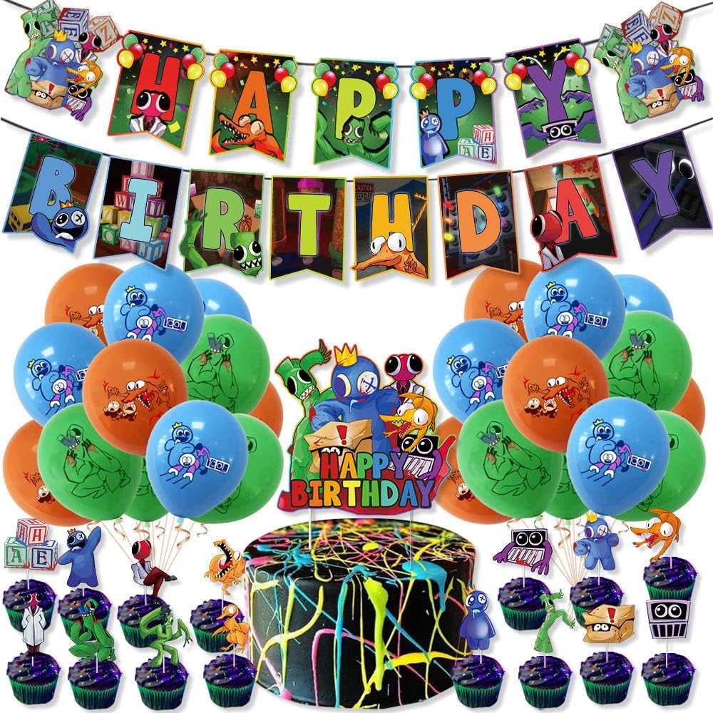 Birthday Party Supplies, Theme Birthday Party Decorations - Happy Birthday Banner, Cake Topper, Cupcake Toppers, Balloons