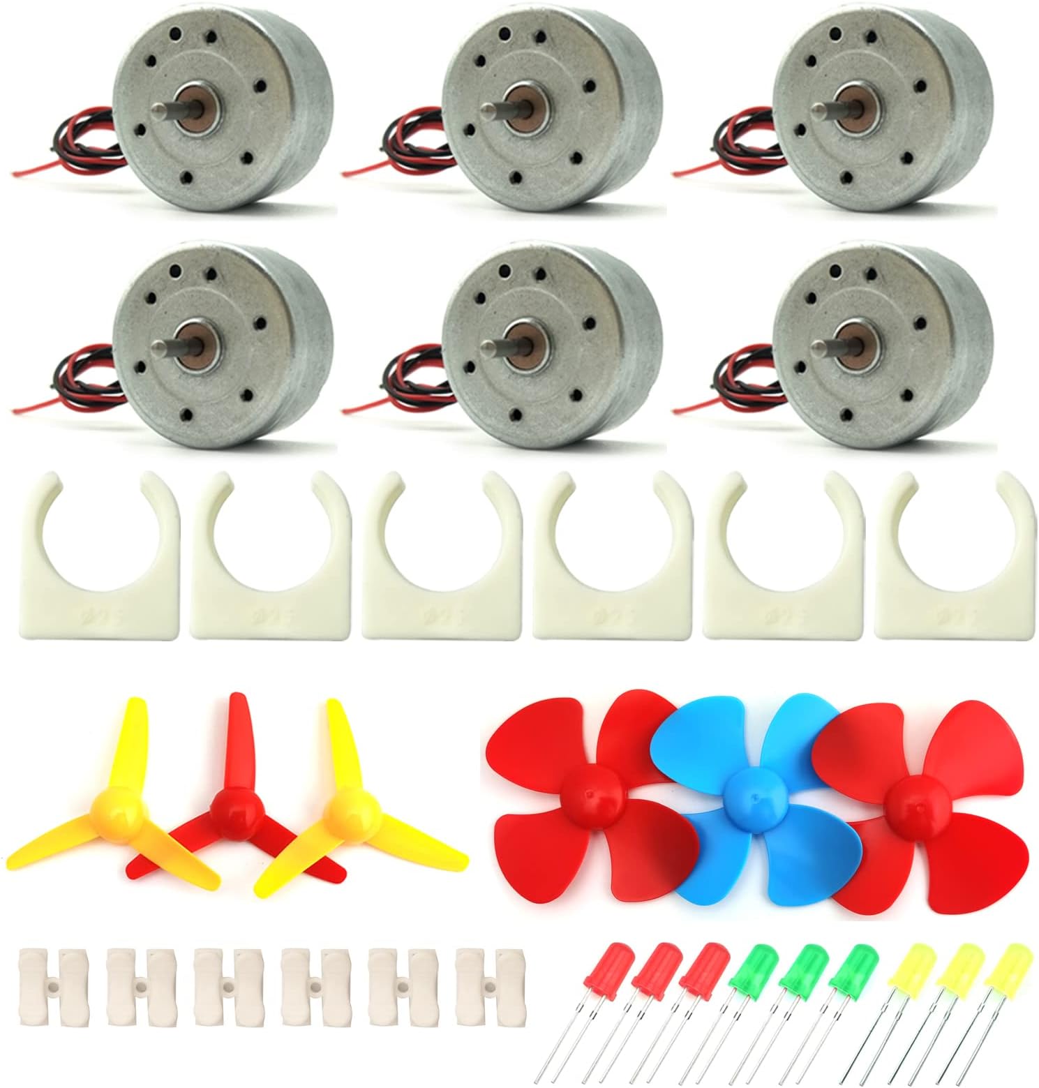 EUDAX Mini Generator Motors 3V-12V DC Motor Electric Motor for DIY Toys Wind Turbine Generator Hand Cranked Power Generator Model