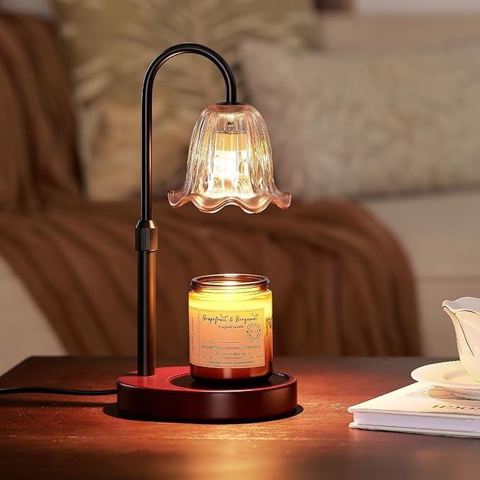 Dimmable Candle Wax Warmer, Homelist Candle Warmer Lamp with Timer for New Home, Modern Warmers Flower Lamp, House Warming Gifts for Sister, Women, Mom, Girlfriend, Couple