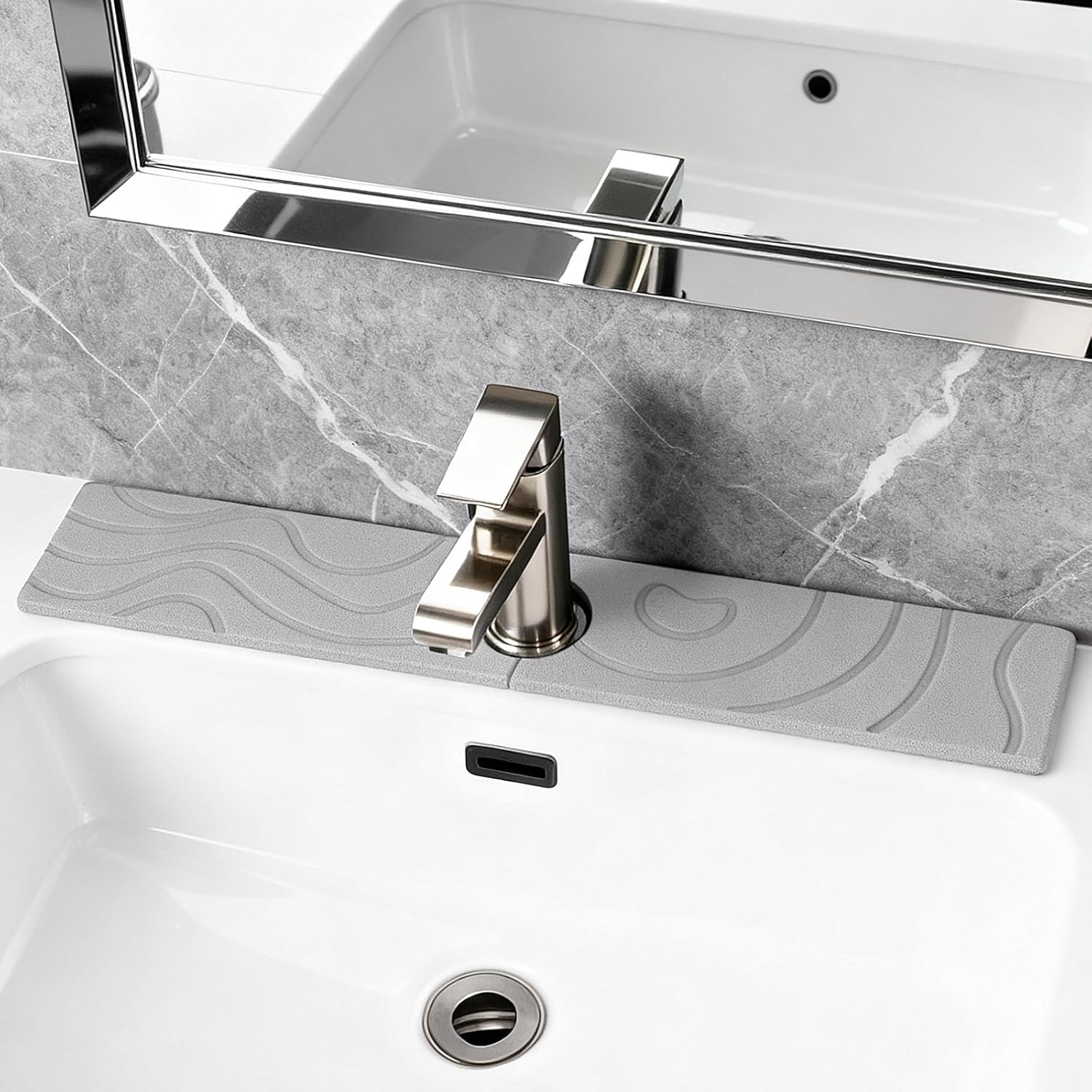Stone faucet mat for kitchen sink,stone faucet mat for kitchen sink,stone drying matFaucet Washer and Soap Dish Set,Super Absorbent Diatomite Faucet Mat, Kitchen Sink Accessories in 3 Colors