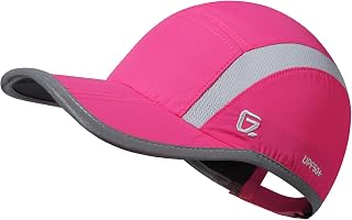 GADIEMKENSD Reflective Foldable UPF 50+ Sun Hat - Breathable Unstructured Outdoor Baseball Cap for Men & Women