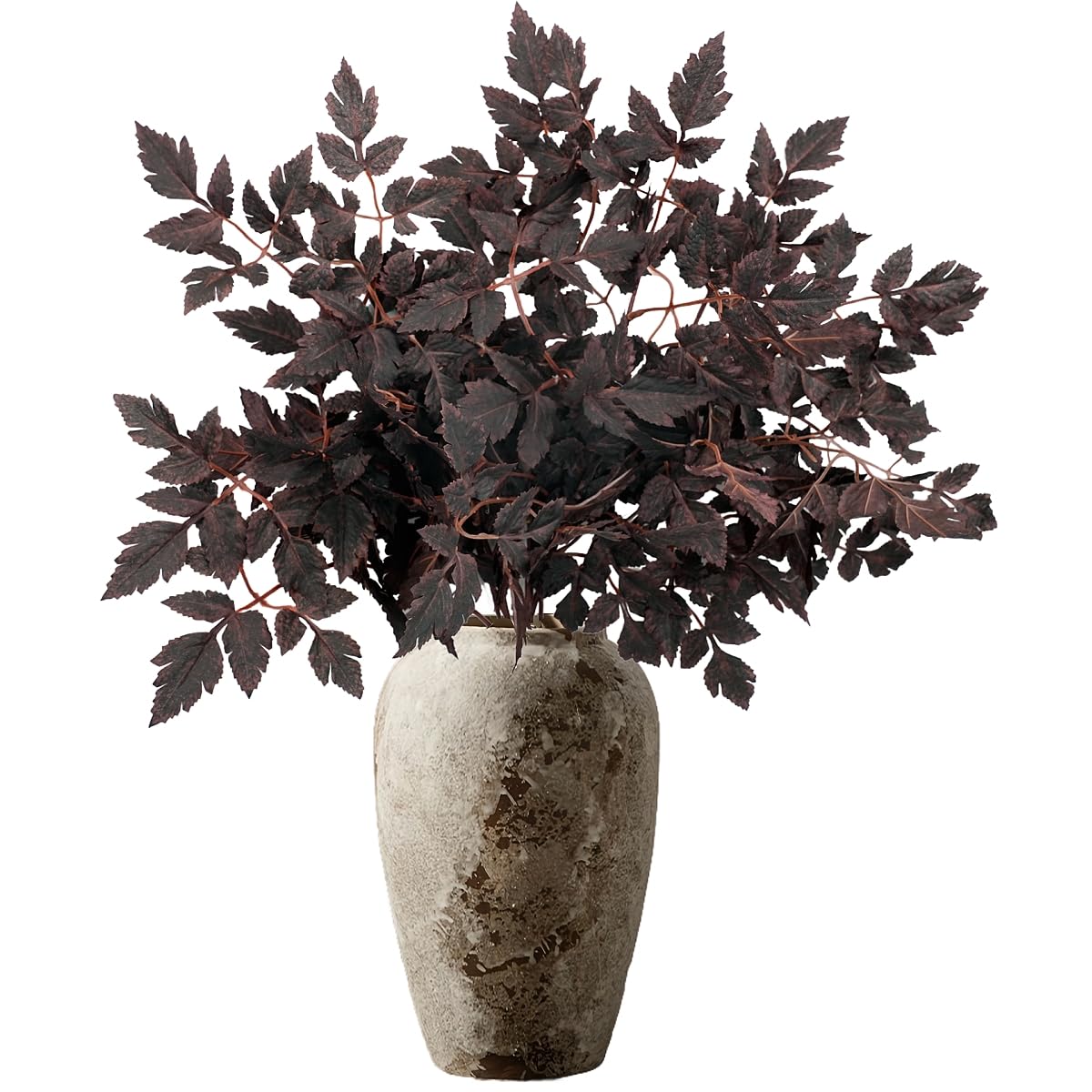 Avoik 4 Pcs Artificial Plants Autumn Maple Leaves Branches, Artificial Cimicifuga Plant Leaf Fake Fall Stems Faux Plants for Home Halloween Thanksgiving Party Table Centerpiece Decor, 60cm