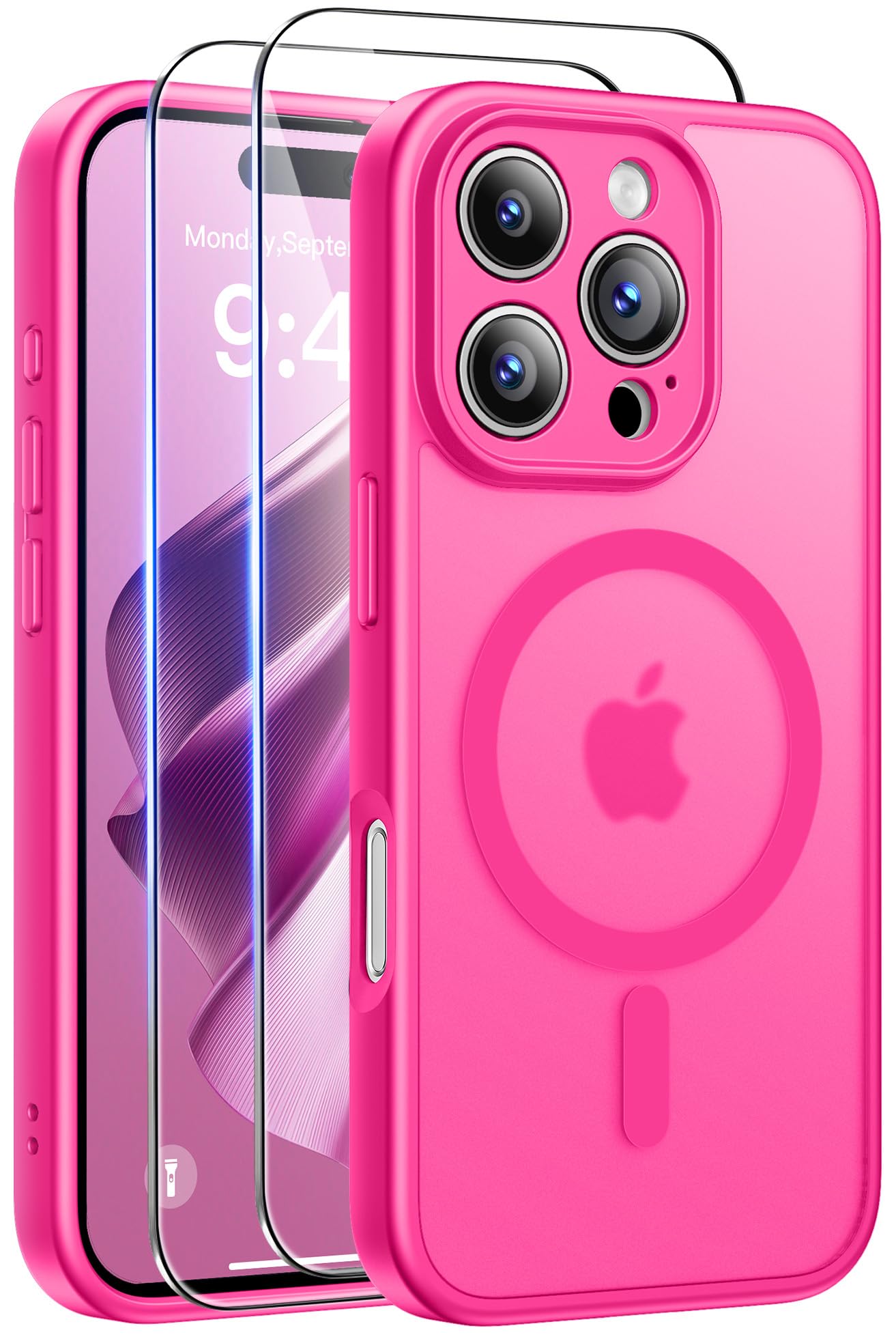 Qasyfanc Magnetic for iPhone 15 Case with 2 Tempered Glass Screen Protector, Compatible with MagSafe, Full Camera Protection, [Anti-Yellowing] Shockproof Protection Phone Case, Clear — view 15