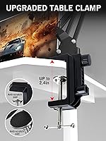 Vista 4 de Razer Seiren X Mic Boom Arm con parabrisas de espuma, soporte de brazo de tijera de suspensión con cubierta de filtro pop para micrófono Razer