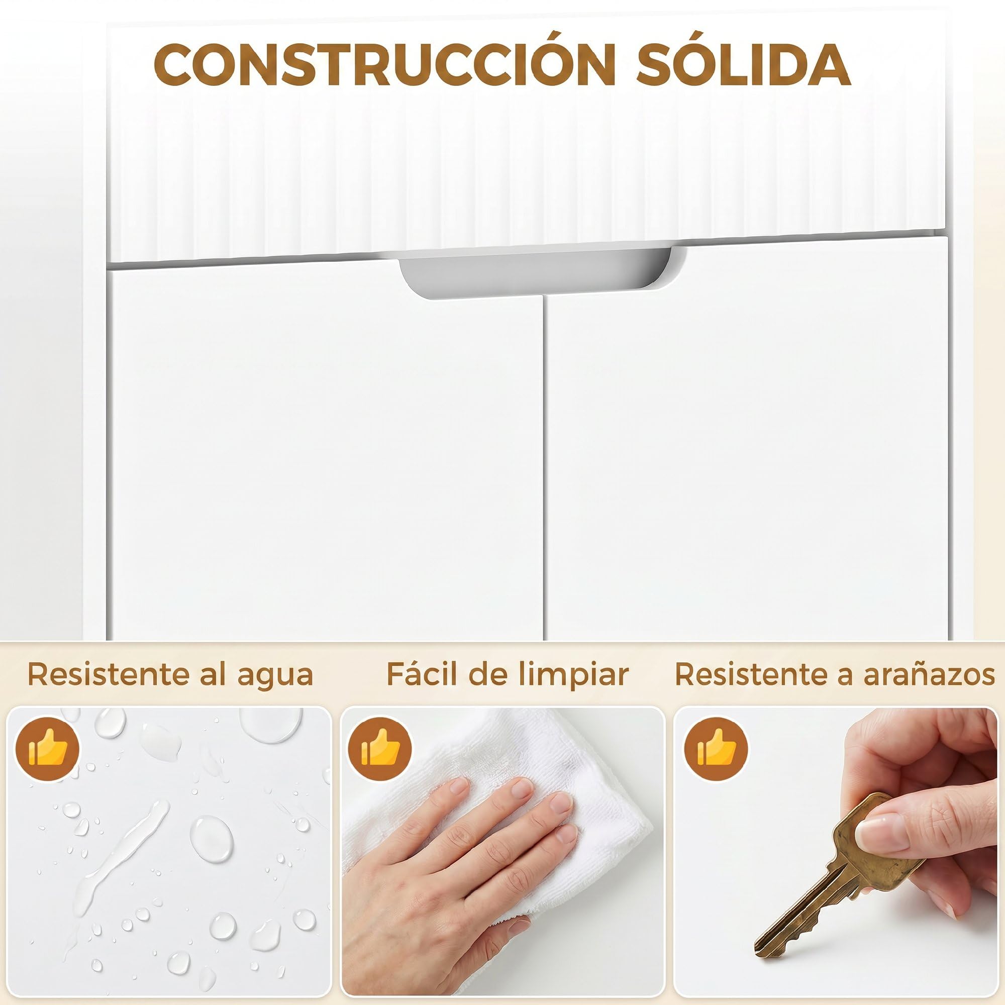 HOMCOM Armario Alto de Baño 3 Estantes Abiertos 60x30x171 cm Blanco | Mueble de Baño Estrecho, Cajón Acanalado, Estante Ajustable, Puertas de Cierre Suave, para Espacios Pequeños