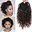 ROSESSEA Short Afro Kinky Curly Ponytail Hair Piece for African American Ponytail Extension Synthetic Afro Kinky Curly Ponytail for Women (Mix Dark Brown(1B/33))