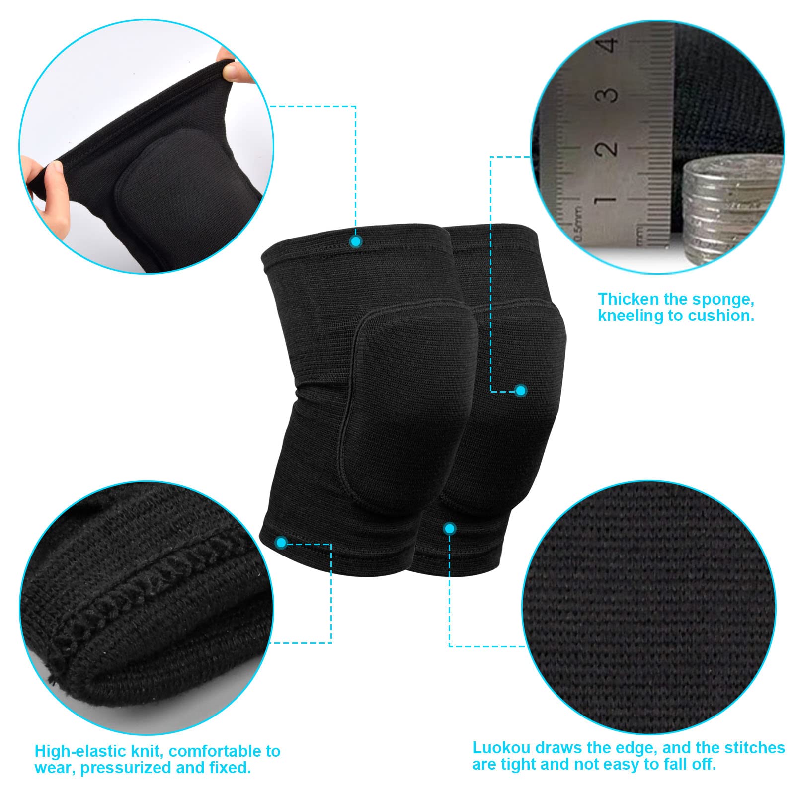 Genouillère Ligamentaire pour Enfants, Genouillères de Protection Sport de Compression Respirant et Antidérapant Maintien pour Course