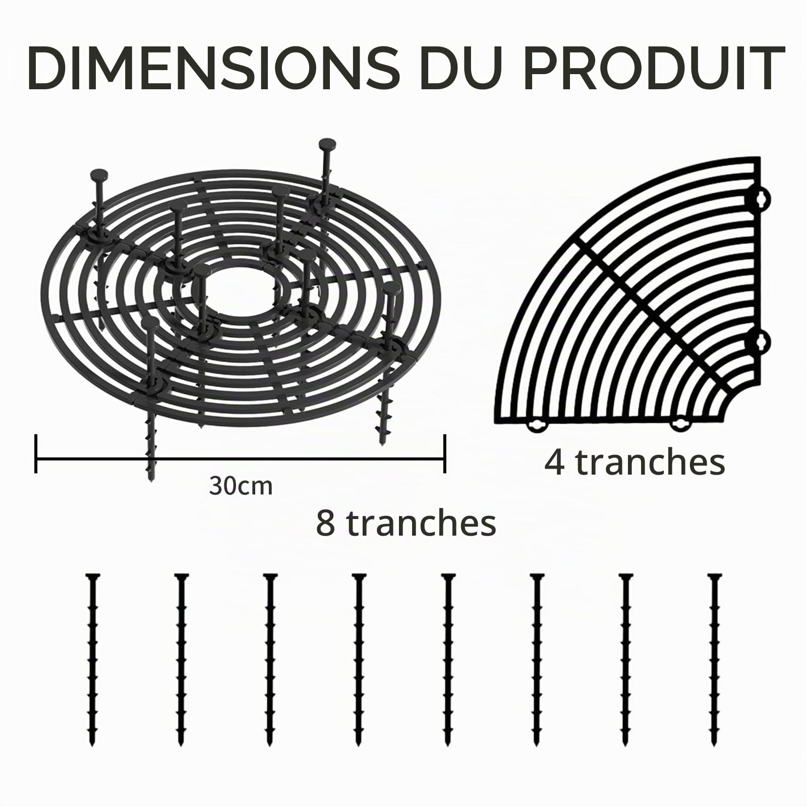 Lithyc 2 Pièces Grille Protection Plante, Protection Plante Chat,Cadre de Grille de Couverture de Jardin De 30 cm de DiamèTre, Preuve de Chat, SéCurité des Enfants et des Animaux Domestiques