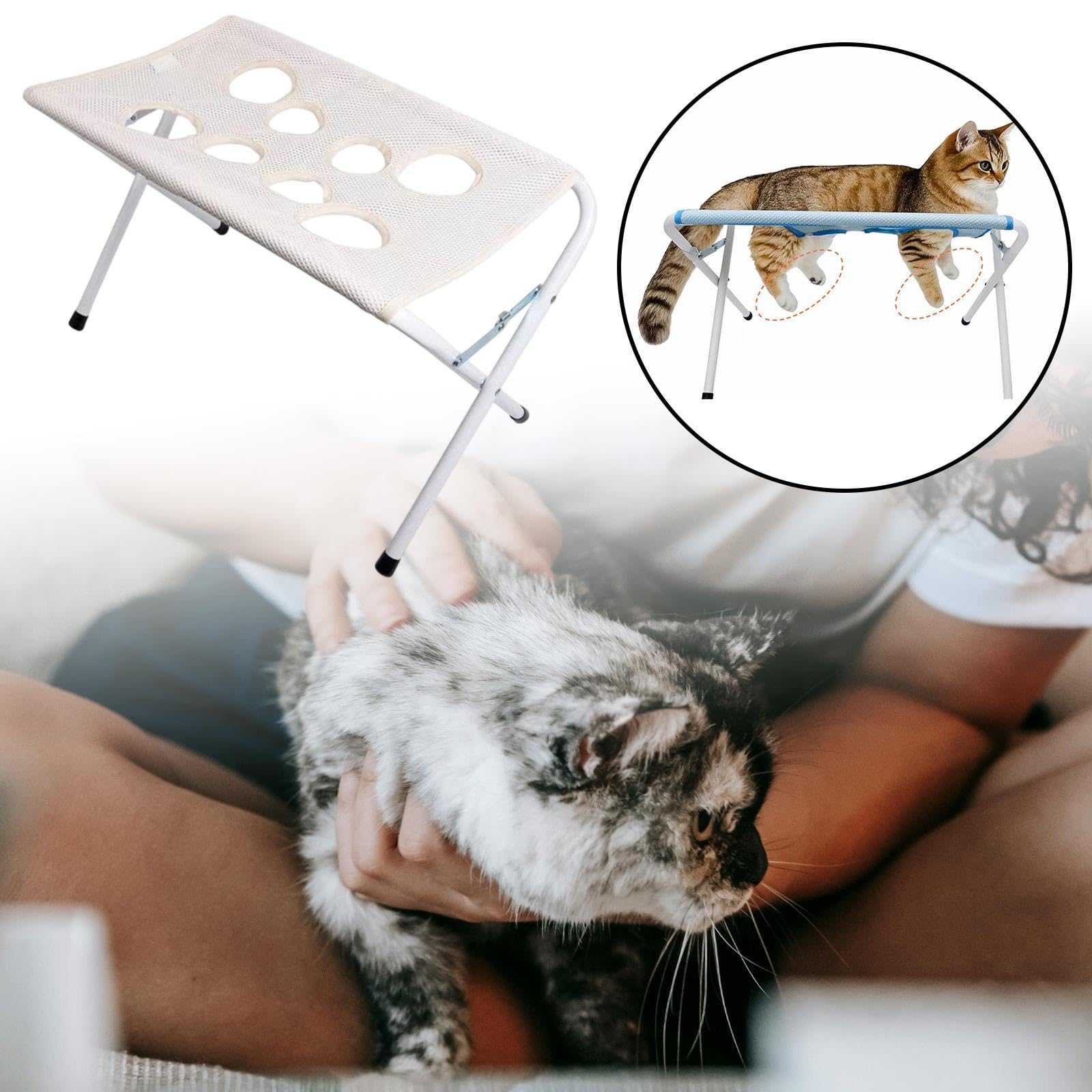 Mesa de Peluquería para Mascotas, Soporte Desmontable Profesional para Bañar Perros, Estación de Lavado para Cortar Uñas Y Gatos.