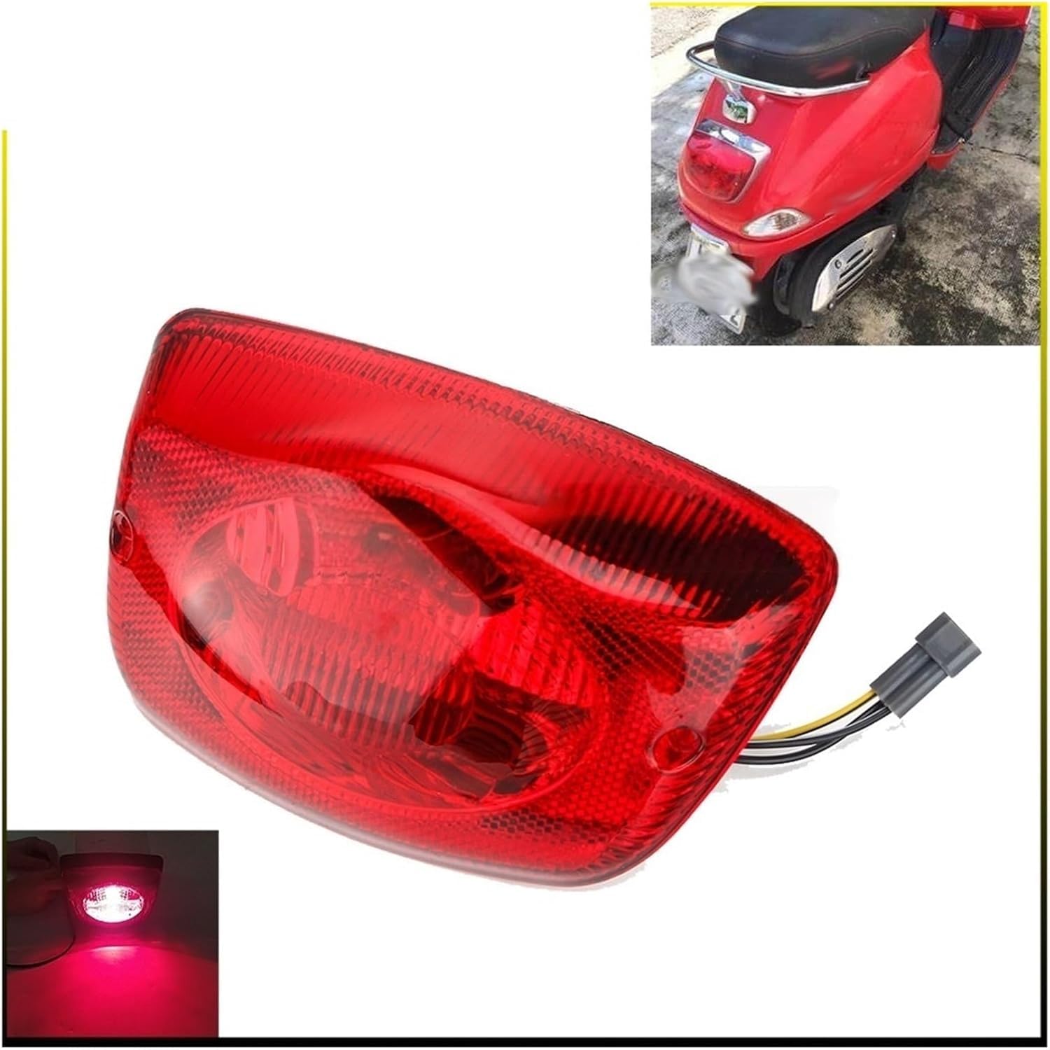Luz Trasera para Motocicleta 150 LX Touring IE 3V 2012-2012 Luces de Freno Rojas para Motocicleta Kit de Luces traseras Luces traseras