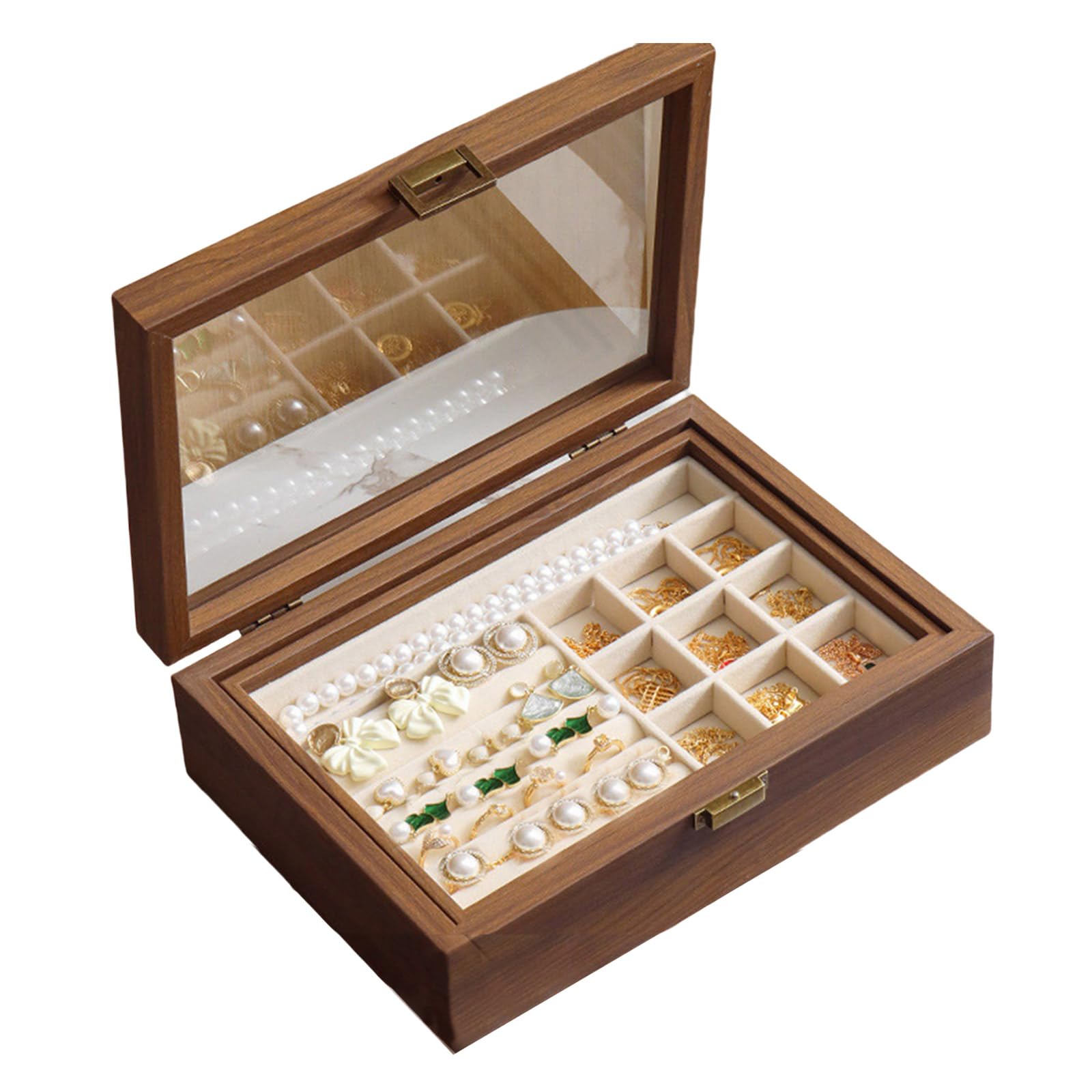 Organiseur de bijoux en bois fini les colliers emmêlés