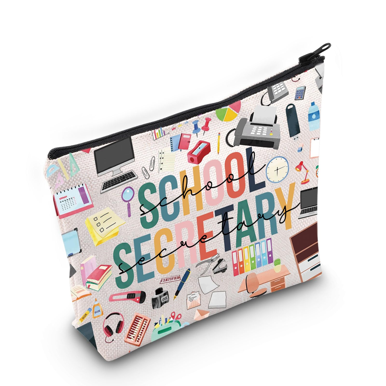 WZMPA Sch Secretary Cosmetic Bag Sch Secretary Office Gift Sch Secretary Assistant Makeup Pouch Bag For Secretary Day (Sch Secretary)