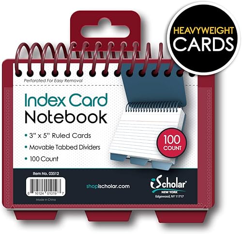 Miniatura 2 de iScholar Libro de tarjetas de índice, alambre de polietileno, 3 pestañas, el color puede variar (03512), 3 x 5 pulgadas