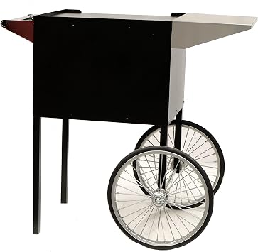 Paragon - Manufactured Fun Professional Series Medium Popcorn Cart for 6 and 8-Ounce Poppers, Black, 3070710