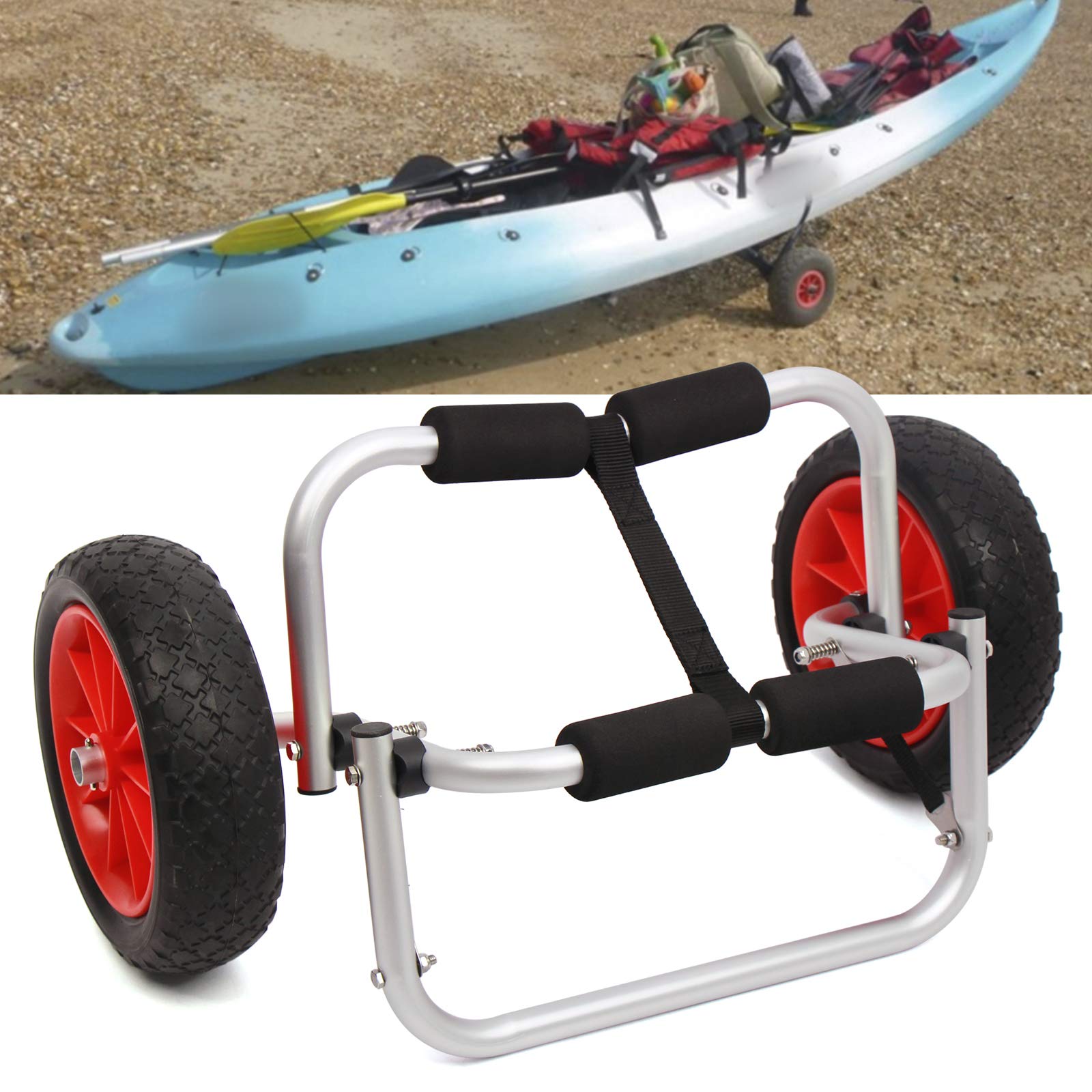 10 Inch Kayak Trailer Transport Trolley Aluminum Boat Trolley Kayak