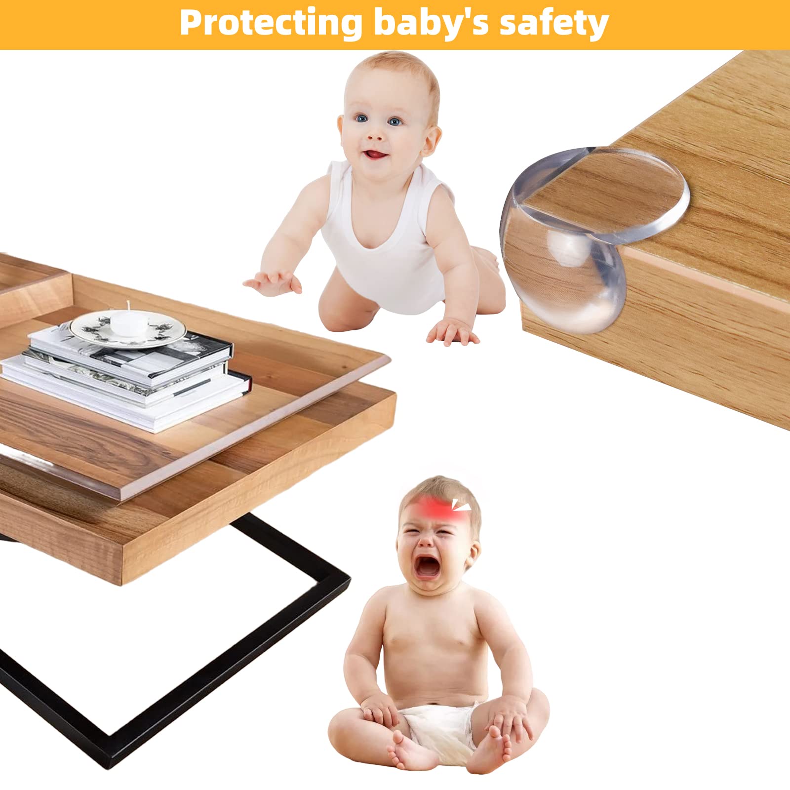 Clear Corner Protectors for Kids 20 Packs Baby Proofing Corners Child Safety Corner Guards for Furniture Against Sharp Corners - Image 2