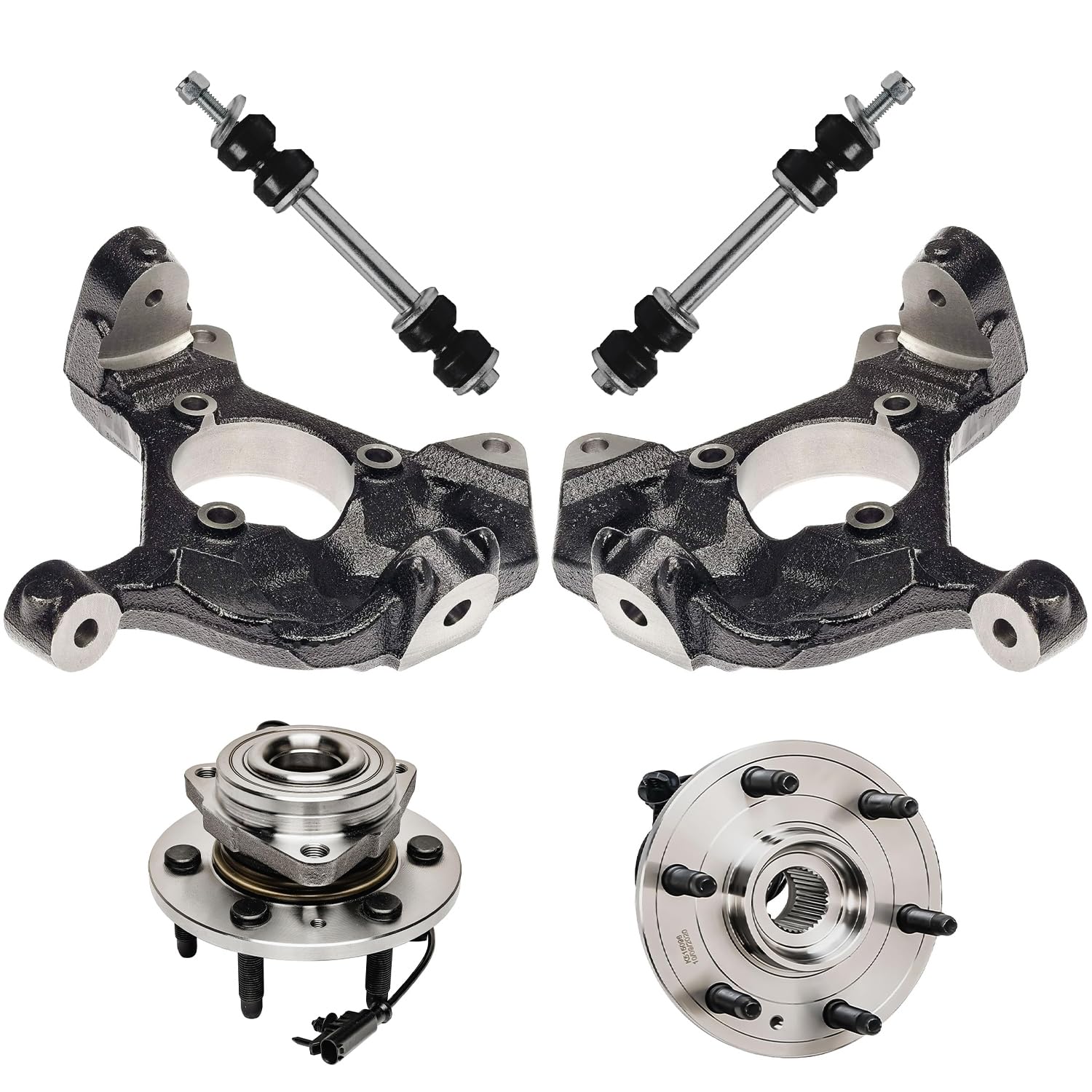 Detroit Axle - 4WD 6pc Front Knuckles Kit for 07-13 Chevy Silverado 1500