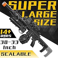 Vista 4 de Gel Splat Blaster - Tamaño grande de 32 pulgadas - Luz LED - Accesorios ricos - Modo automático y manual - Batería recargable modular de 7.4 V