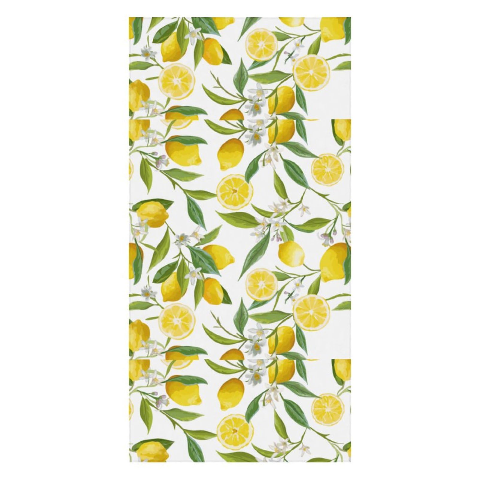 LWORZIIB Beach Towel, Yellow Lemon Bath Towel, Pool Towel Great for Gym Swimming 80 X 160cm