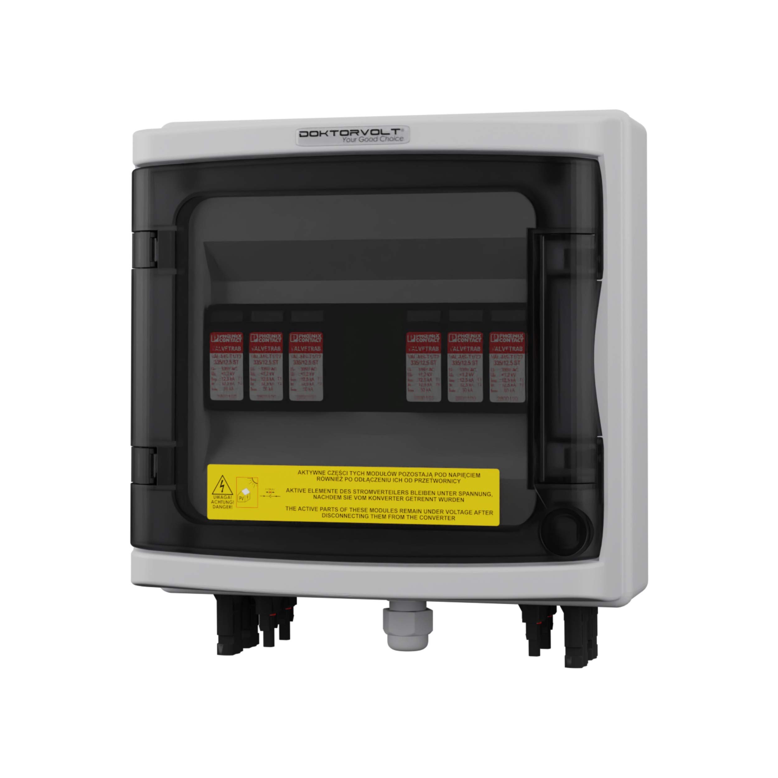 Scatola di collegamento solare DC 1000 V T2 2 stringhe 2 x protezione da sovratensione Phoenix fotovoltaica PV protezione flash, dottorvolt