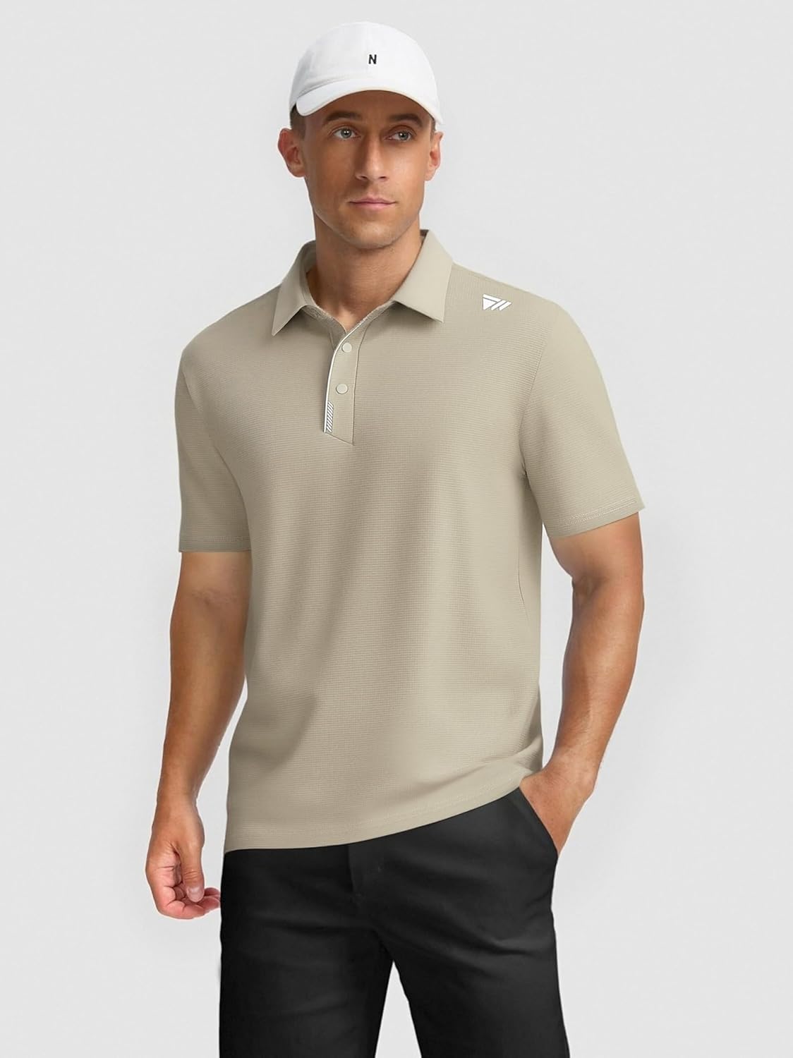 Alex Vando Mens Golf Shirts Moisture Wicking Quick-Dry Short Sleeve Performance Dry Fit Active Men Polo Shirts