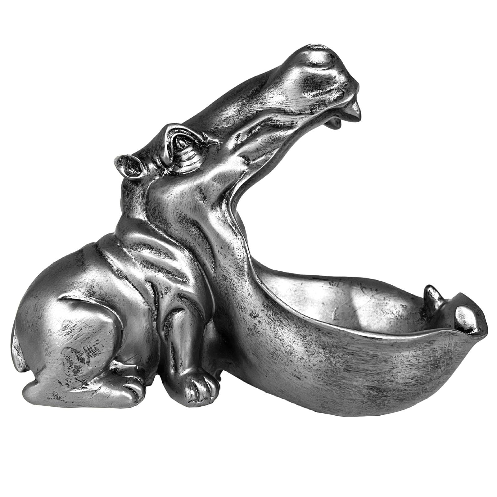 Hippo Candy Bowl - Fun Hippo Key Bowl,Weird Hippo Figurine Resin Hippopotamus Figurine Tray, Multifunctional Storage Box for Desk & Entry Table