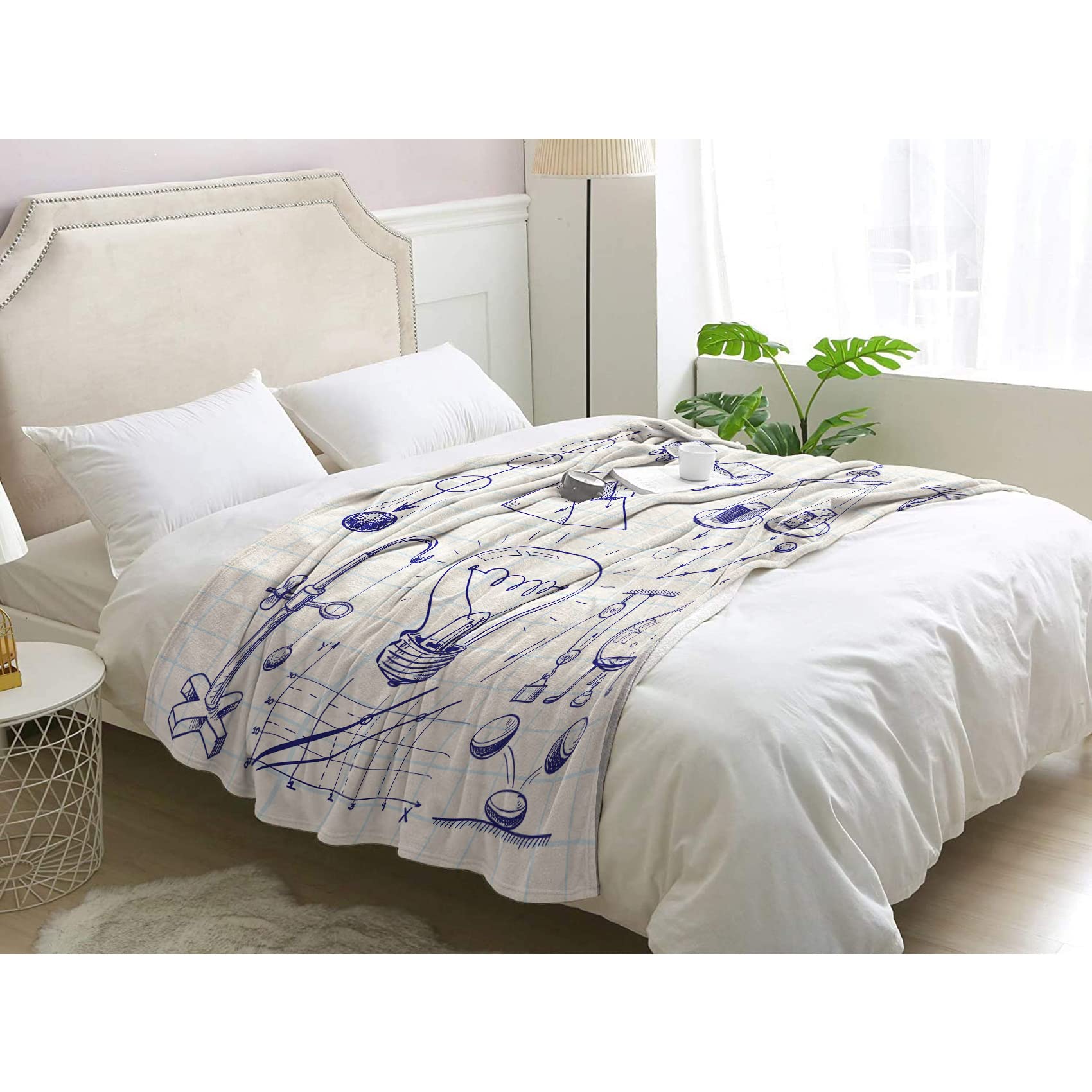Couverture 2 personnes flanelle peluche et plaid canapé hiver chaud et doux 200x200