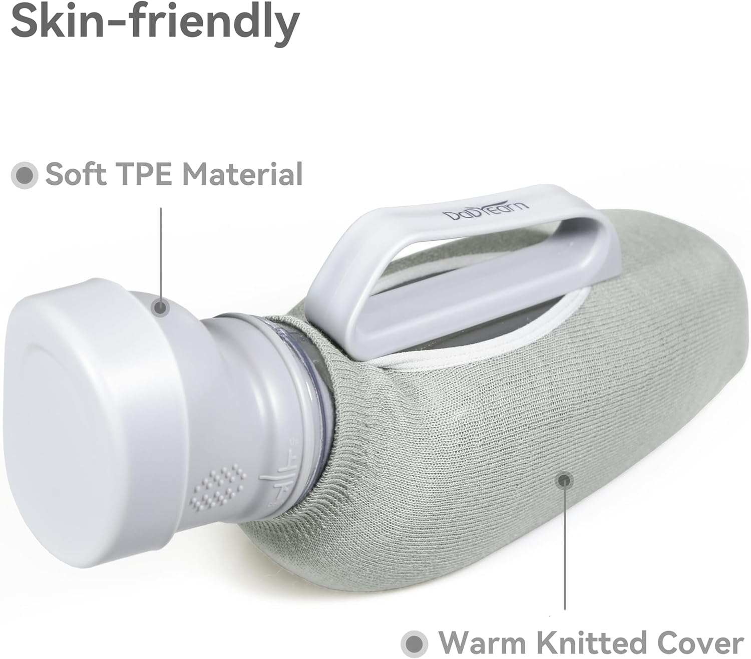 Men's Portable Urinals by DaDYearn - Huge 40oz/1200ml Capacity - Soft TPE Material - Smooth & Edgeless - Warm Cloth Cover - Premium Men's Product - Pee Bottle Pee Container for Travel