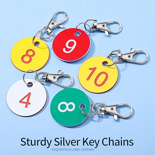 Vista 12 de LEOBRO 160 piezas de cierre de pinza de langosta con llaveros, 80 clips de llavero y 80 llaveros para manualidades, llaveros, joyas