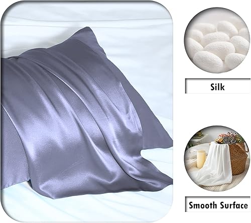 Miniatura 63 de Funda de almohada de seda para cabello y piel, suave, transpirable y resistente, fundas de almohada de seda de morera natural de ambos lados