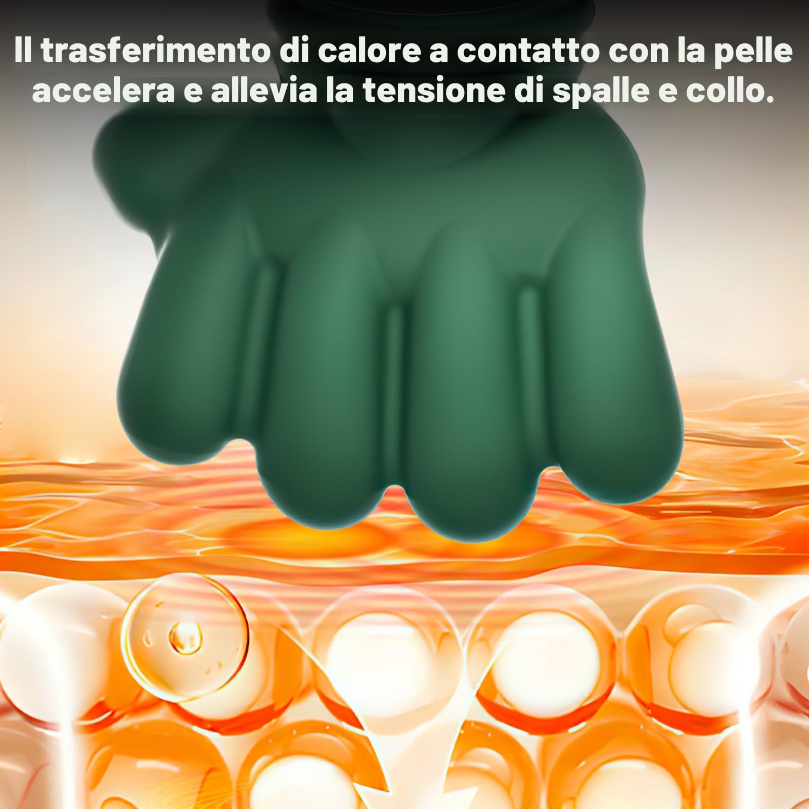 Massaggiatore per collo 4D senza fili, collo e cervicale, massaggiatore per mani 4D, 3 livelli di massaggio e 2 livelli di temperatura, massaggiatore per collo con calore, regali per famiglia e amici