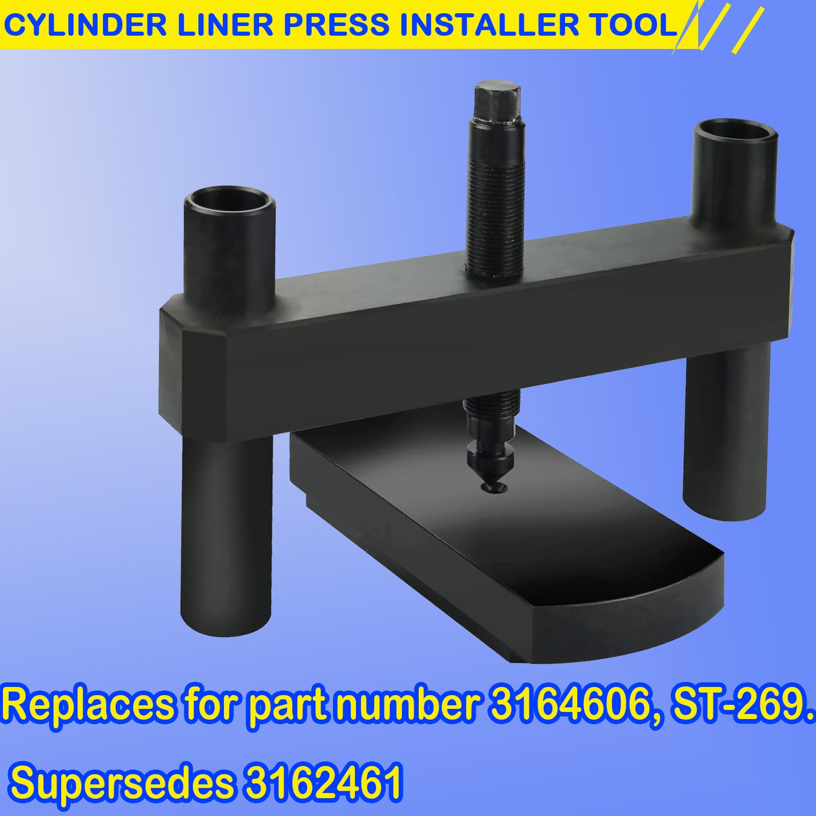 6434 Sleeve Height and Counter Bore Gauge and 3164606 Cylinder Liner Press Installer Tool Heavy Duty For Cummins ISX X15 Liner Press