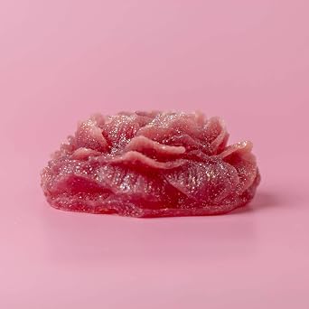Silky Gem Peony Dream Kohakutou Crystal Candy - Handcrafted Floral Edible Gems - Vegan, Gluten-Free Gourmet ASMR Candy Raspberry Cotton Candy