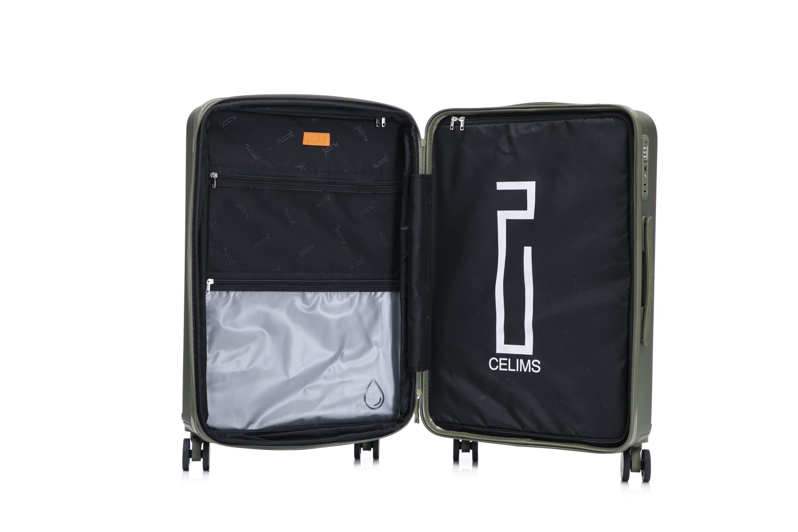 CELIMS - Valise Moyenne Taille Rigide à 4 roulettes Légère Soute 23kg 65cm | Cadenas TSA | Extensible | Bagage Moyenne avec 4 Roues 65cm | Valise Week-End | Beige