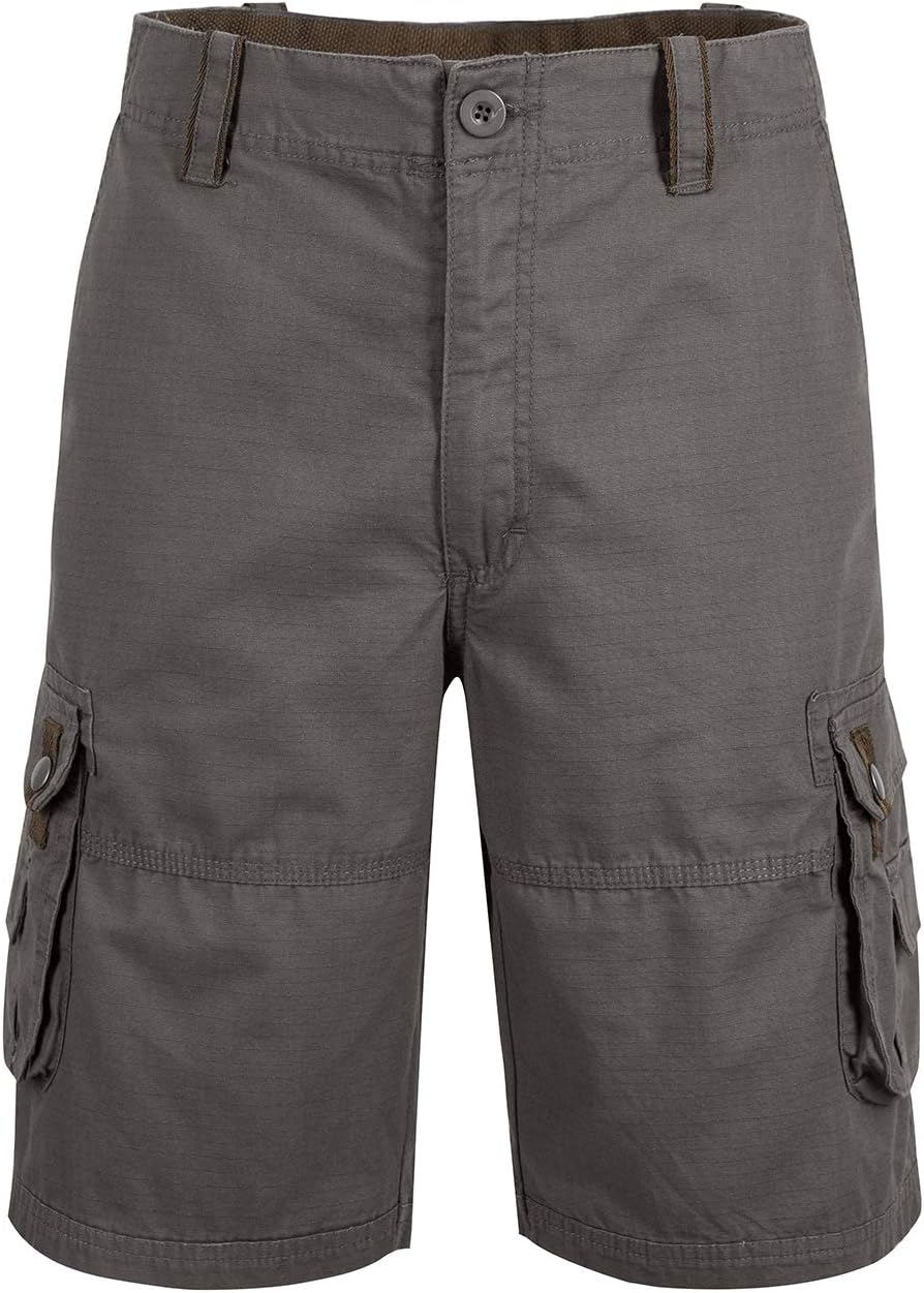 MOHEEN Mens Casual Cargo Shorts Relaxed Fit Cotton Solid Multi-Pocket Lightweight Cargo Shorts Outdoor