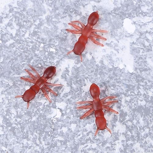 Miniatura 5 de 100 hormigas falsas – Broma de plástico simulación de hormigas insectos interesantes juguetes para fiesta de Halloween, insectos realistas, broma