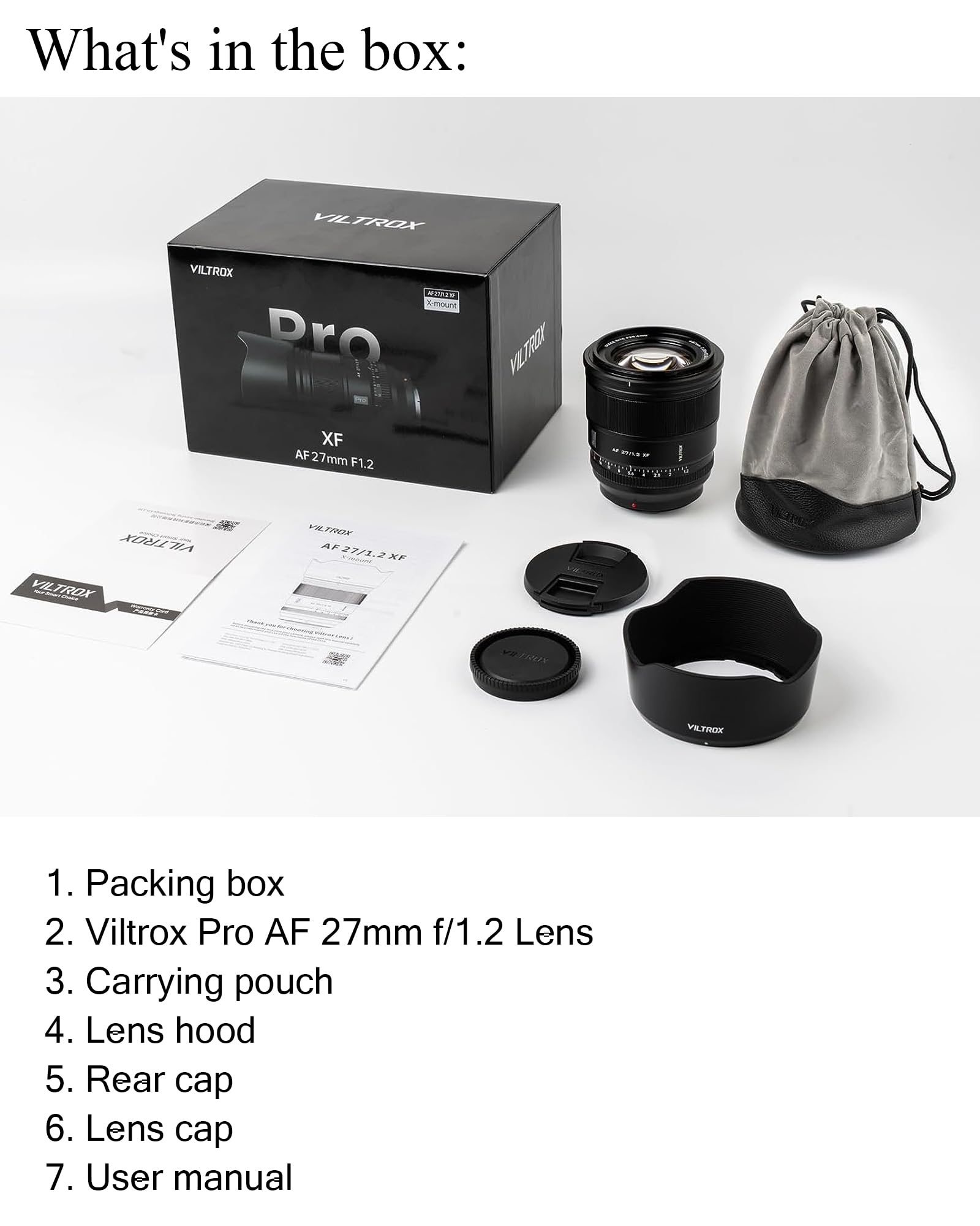 VILTROX 27mm F1.2 Pro AF Lens for Fuji X Mount, 27mm F/1.2 Pro XF