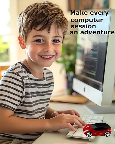 Miniatura 10 de Cool Mouse deportivo 3D con forma de automóvil de 24 GHz mouse inalámbrico óptico ergonómico para juegos mini mouse de oficina pequeño con receptor