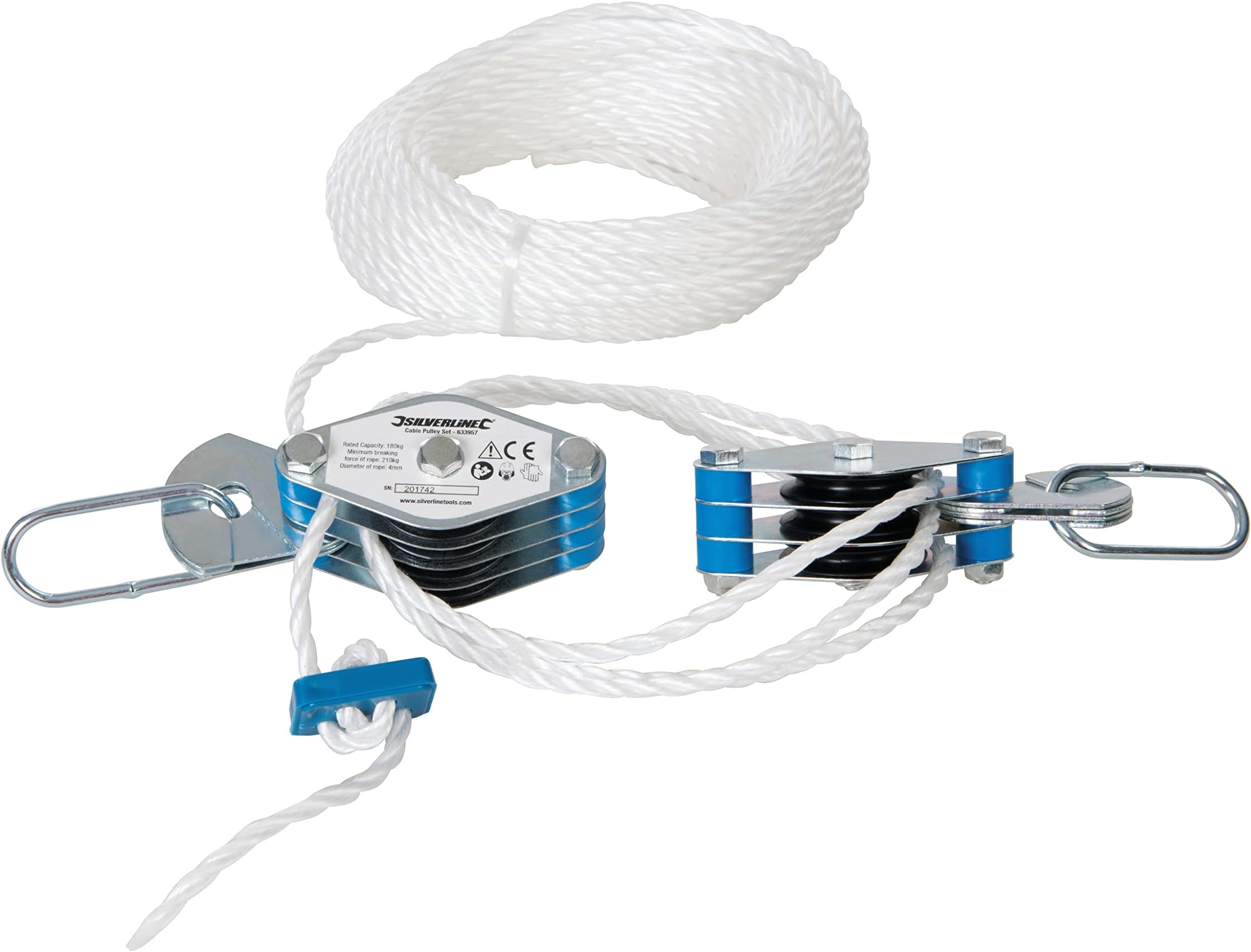 Silverline Cable Pulley Set 180kg (633957)