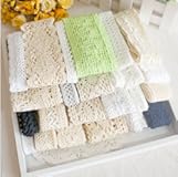 RayLineDo 16 Meters Assorted Vintage Style Lace Ribbon Trim Bridal Wedding Scalloped Edge Crochet Lace DIY Sewing Accessory Collection B