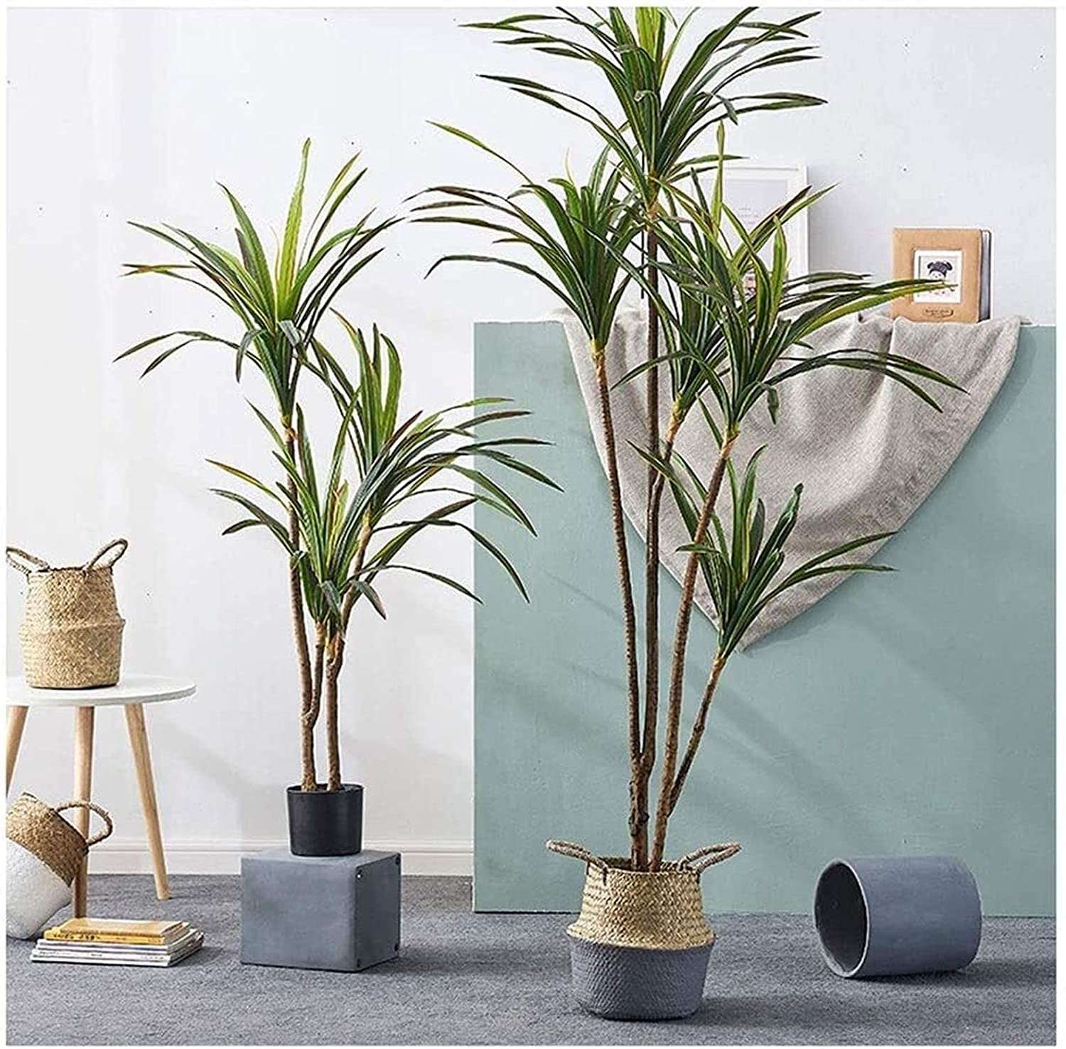 Künstlicher Baum Künstlicher Baum Enthält Topf, Künstliche Dracaena-Baumpflanzen, Grüne Simulationsbaumpflanzen, Grünes Dekor, Eingetopft Kunstbaum Indoor(E)