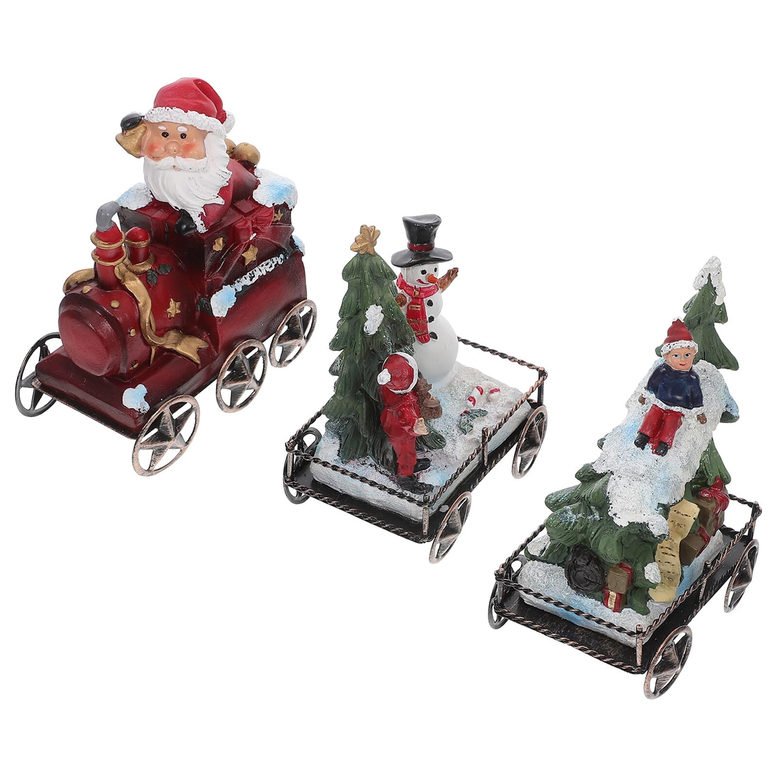 Décorations de Noël en résine Cabilock : lot de 3 figurines de table