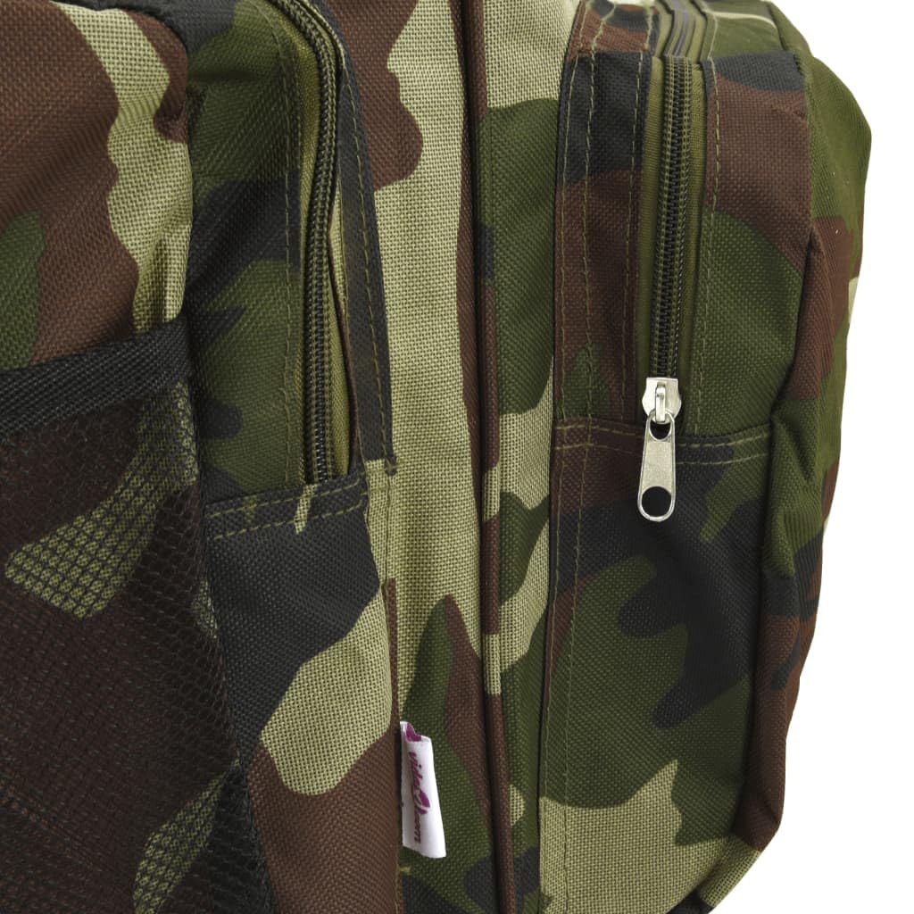 Angeltasche Wasserdicht 57x35x34cm Angelkoffer mit Tragegurt Große Angeltasche für Zubehör aus strapazierfähigem Oxford-Gewebe in grüner Tarnfarbe